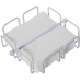 Rond de serviette de table Alexandra House Living Blanc Métal 21 x 7 x 21 cm