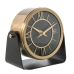 Reloj de Mesa Alexandra House Living Negro Dorado Metal 14 x 14 x 8 cm