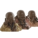 Dekorativ Figur Home ESPRIT Oransje Koral Lime Harpiks Buddha Orientalsk 10 x 7,5 x 8,5 cm (3 enheter)