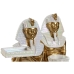 Decoratieve figuren Home ESPRIT Wit Gouden Hars Orientaals Egyptenaar 12,5 x 17 x 25 cm (2 Stuks)