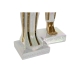 Decoratieve figuren Home ESPRIT Wit Gouden Hars Orientaals Egyptenaar 10 x 9 x 52 cm (2 Stuks)