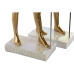 Decoratieve figuren Home ESPRIT Wit Gouden Hars Orientaals Egyptenaar 7 x 11,5 x 36 cm (2 Stuks)