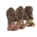 Dekoratív Figura Home ESPRIT Narancszín Korall Lime Gyanta Buddha Keleti 5,5 x 5 x 10,5 cm (3 egység)