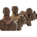 Decoratieve figuren Home ESPRIT Bruin Oranje Koraal Limoen Hars Monnik Orientaals 13 x 6 x 12,5 cm (3 Stuks)