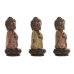 Decoratieve figuren Home ESPRIT Bruin Oranje Koraal Limoen Hars Boeddha Orientaals 9 x 9 x 21 cm (3 Stuks)