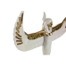 Figura Decorativa Home ESPRIT Blanco Dorado Resina Oriental 34 x 6,5 x 33,5 cm