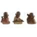 Decoratieve figuren Home ESPRIT Oranje Koraal Limoen Hars Monnik Orientaals 10 x 7 x 11 cm (3 Stuks)