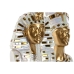 Decoratieve figuren Home ESPRIT Wit Gouden Hars Orientaals Egyptenaar 11 x 8,5 x 17 cm (2 Stuks)