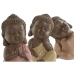 Dekorativ Figur Home ESPRIT Oransje Koral Lime Harpiks Buddha Orientalsk 8 x 8 x 12,5 cm (3 enheter)