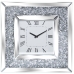 Reloj de Pared Alexandra House Living Plateado Cristal Brillantes 40 x 40 x 4 cm