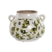 Vaso Home ESPRIT Branco Castanho Verde Grés Azeitona 21 x 20 x 16 cm