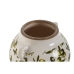 Vaso Home ESPRIT Bianco Marrone Verde Gres Oliva 21 x 20 x 16 cm