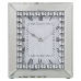 Horloge de table Alexandra House Living Argenté Verre Brillants 22 x 26 x 6 cm