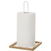 Suporte para Rolos de Papel de Cozinha Alexandra House Living Branco Castanho Madeira Metal 18 x 30 x 18 cm