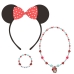 Conjunto Colar e Pulseiras Minnie Mouse