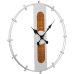 Horloge Murale Alexandra House Living Blanc Marron Métal osier 64 x 5 x 64 cm