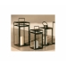 Candleholder Alexandra House Living Black Metal Glass 20 x 46 x 20 cm