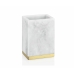 Portaspazzolini da Denti Alexandra House Living Bianco Dorato Acciaio inossidabile Poliresina 5 x 10 x 7 cm