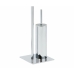 Toilet Paper Holder with Brush Stand Alexandra House Living Transparent Silver Acrylic Metal 20 x 72 x 20 cm