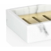 Saboneteira Alexandra House Living Branco Dourado Aço inoxidável Poliresina 9 x 3 x 12 cm