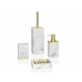 Saboneteira Alexandra House Living Branco Dourado Aço inoxidável Poliresina 9 x 3 x 12 cm