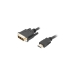 HDMI-DVI Kaabel Lanberg CA-HDDV-10CC-0018-BK Must 1,8 m