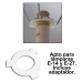 Écran de lampe Alexandra House Living Beige Textile 50 x 31 x 30 cm Ovale