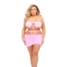 Conjunto de Lingerie Pink Lipstick Cor de Rosa (Queen size)