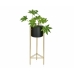 Planter with stand Alexandra House Living Black Golden Metal 28 x 80 x 28 cm