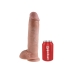 Dildo 11 Tommer med Kugler Realistisk Pipedream King Cock PVC