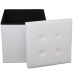 Puff Alexandra House Living Branco Polipele 45 x 45 x 45 cm Dobrável