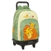 Schoolrugzak met Wielen Mufasa Groen Beige 33 x 45 x 22 cm