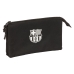 Portatodo Triple F.C. Barcelona Negro 22 x 12 x 3 cm