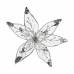 Decorative Flower Silver Plastic 25 x 25 x 7 cm (12 Units)