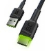 Kabel USB Green Cell KABGC06 Czarny Kolor Zielony 1,2 m