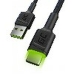 USB-kábel Green Cell KABGC13 Fekete Zöld 2 m