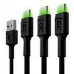 Cablu USB Green Cell KABGCSET03 Negru 2 m