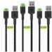 Cablu USB Green Cell KABGCSET03 Negru 2 m