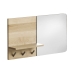 Miroir suspendu Alexandra House Living Naturel 35 x 65 x 11 cm Porte-manteau