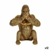 Statua Decorativa Gorilla Yoga Dorato 11 x 18 x 16,2 cm (12 Unità)