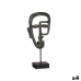 Decorative Figure Face Black 19,5 x 38 x 10,5 cm (4 Units)