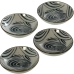 Set de boluri Alexandra House Living 09606 Alb Ceramică 8,3 X 2,5 cm (4 Unități)