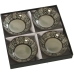 Set de boluri Alexandra House Living 09612 Alb Ceramică 8,3 X 2,5 cm (4 Unități)