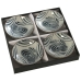 Set skled Alexandra House Living 09606 Bela Keramika 8,3 X 2,5 cm (4 kosov)