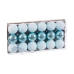 Boules de Noël Bleu Plastique Ø 4 cm (18 Unités)