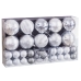 Kerstballen Zilverkleurig Plastic (50 Stuks)