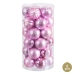 Boules de Noël Rose Plastique Ø 6 cm (30 Unités)