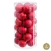 Boules de Noël Rouge Plastique Ø 6 cm (30 Unités)