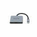 USB Centrmezgls Dicota D32063 100 W Sudrabains