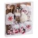 Christmas bauble White Red 13 X 11 X 2 CM (10 Units)